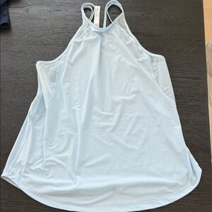 Light Blue Lululemon Athletic High Neck Tank Top